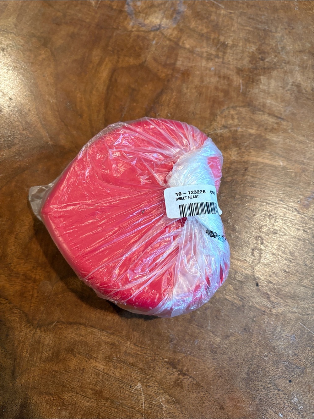 Tupperware Heart-Shaped Red Container - Picture 2 of 3